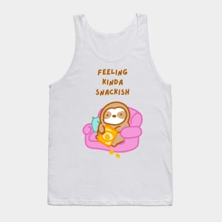 Feeling Kinda Snackish Snack Sloth Tank Top